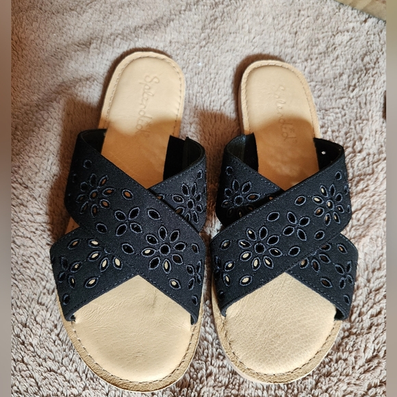 Splendid Black Women's Sandals Sz 7 - Picture 1 of 4